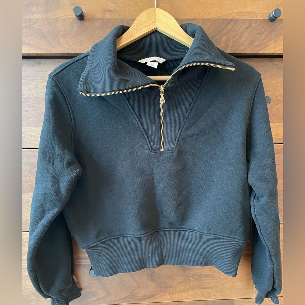 H&M Half Zip Funnel Neck Sweatshirt